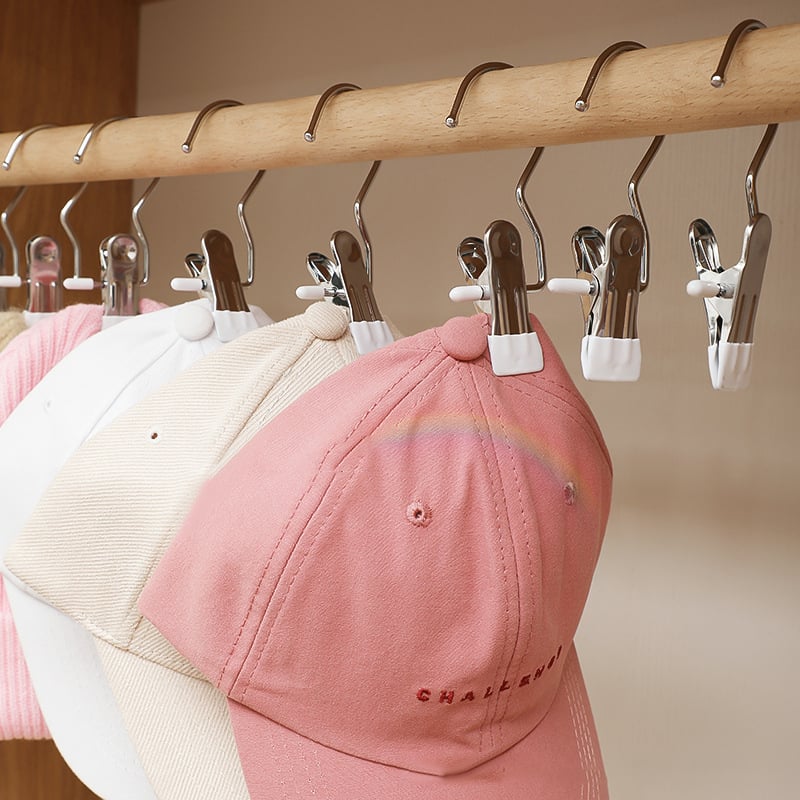💥Hot Sale- 49% OFF💥Anti-rust Clip Space-saving Clothespin Hat Pants Storage Hanging Travel Hook