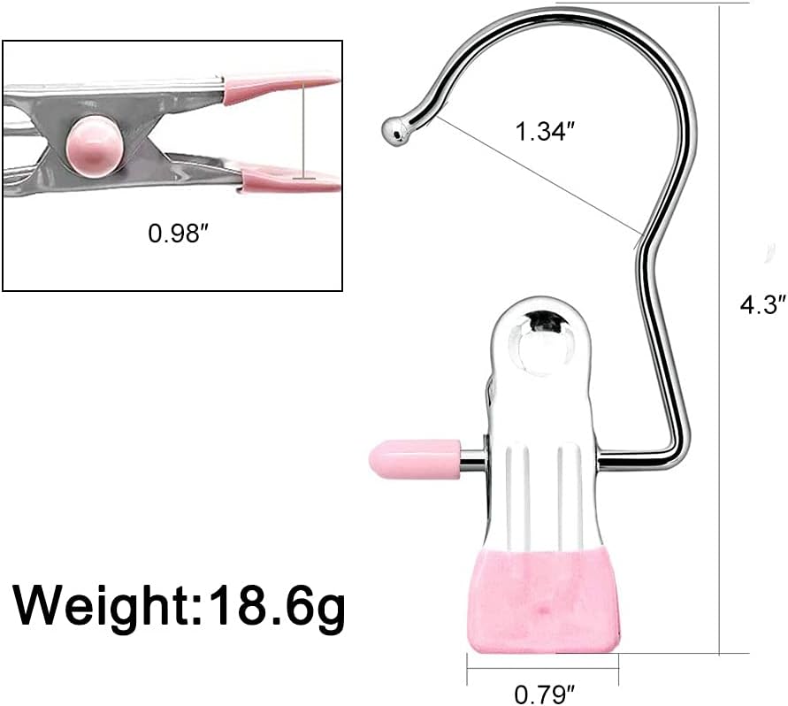 💥Hot Sale- 49% OFF💥Anti-rust Clip Space-saving Clothespin Hat Pants Storage Hanging Travel Hook