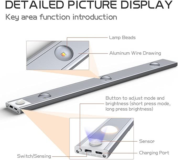 💡LED Sports Body Sensor Cabinet Light