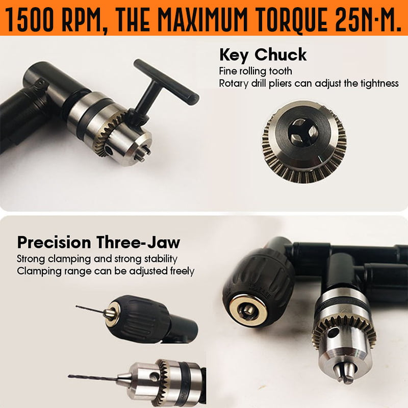 90 Degree Right Angle Electric Drill Chucks Device