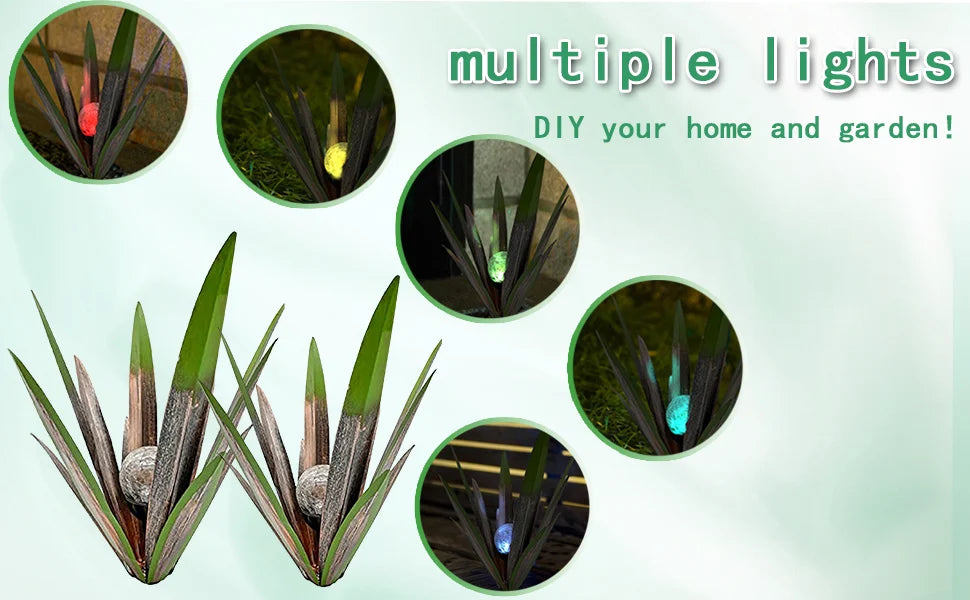 Hellohobot - Waterproof Solar Garden LED Agave