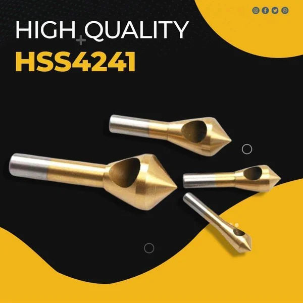 🛠️Titanium Coated Countersink Chamfer Tool(4 PCS)🛠️