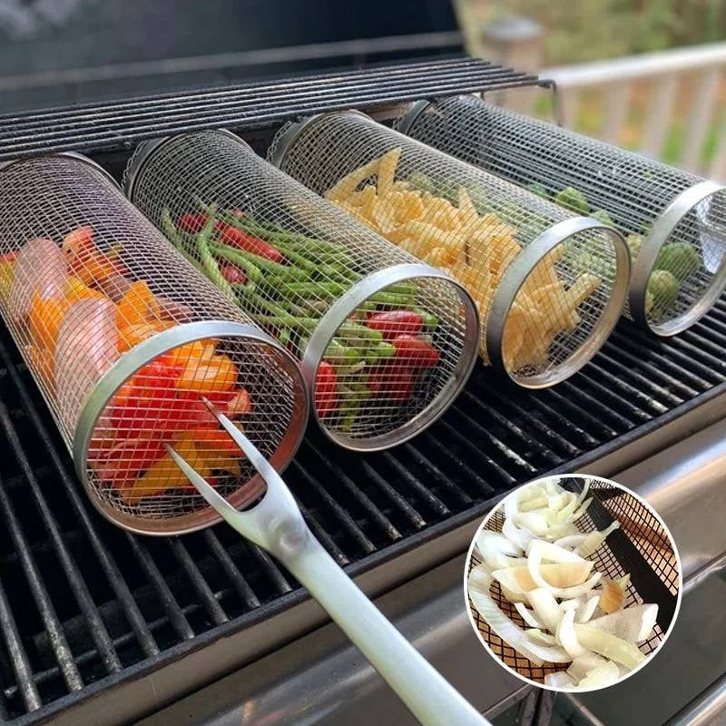 š„Last Day 50% OFFš„Rolling Grilling Basket
