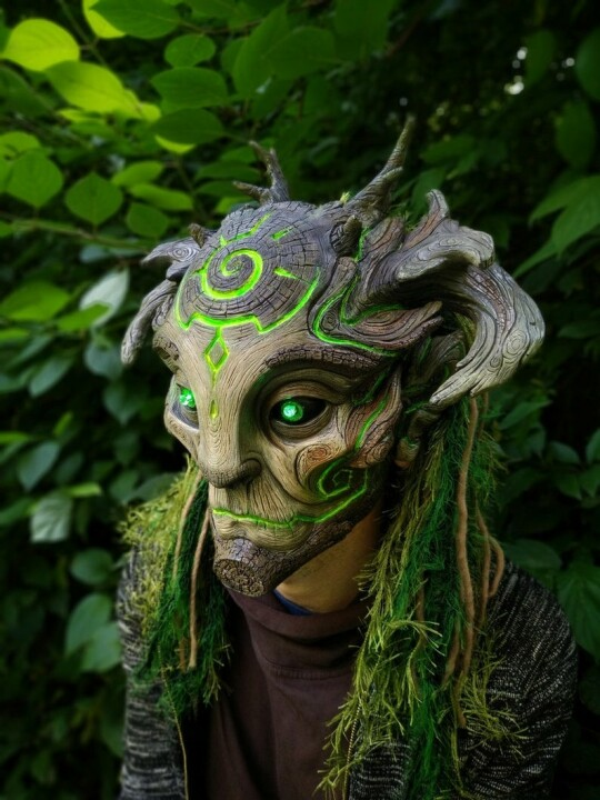 ✨Hot Sale🎁Green Man Forest Spirit Mask Costume Accessories Masks