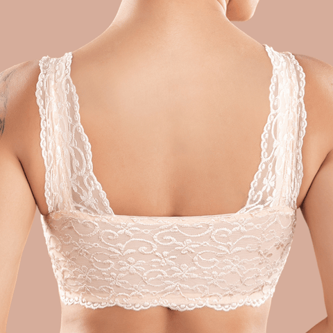 Hellohobot - Wireless lace front zip bra