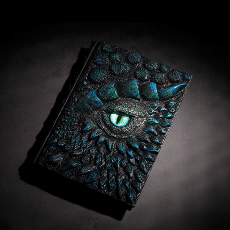 Hellohobot - Dragon Eye 3D Embossed Journal - Handmade Resin Engraved Notebook