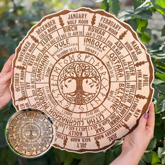 🔥Hot Sale🔥Wheel Of The Year Wood Sign