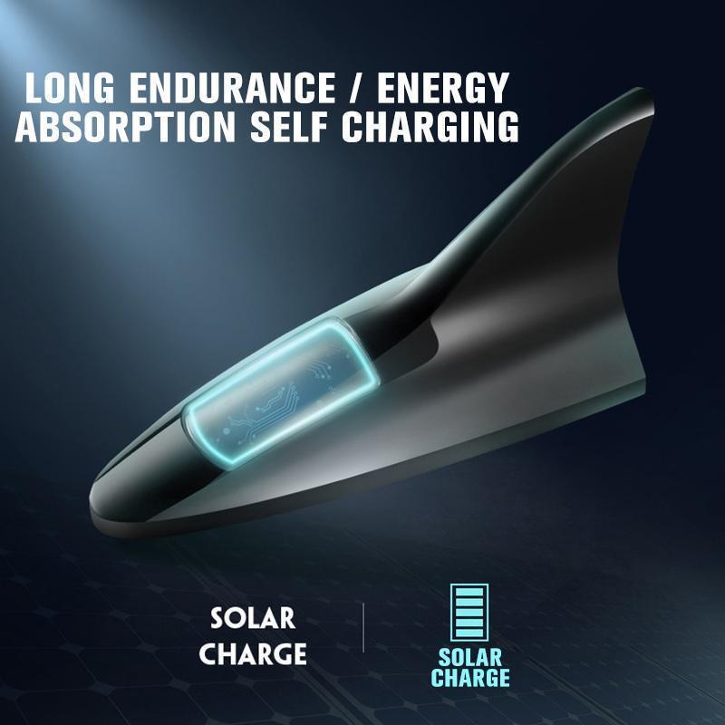 🔥Hot Sale🔥Solar Power Car Shark Fin Roof Antenna LED Flash Light