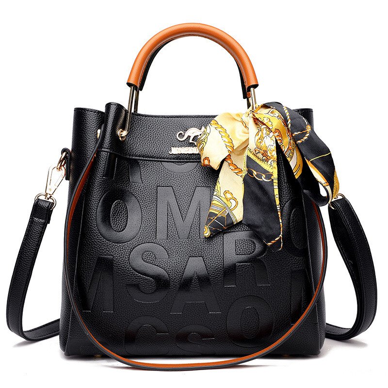 Hellohobot - New arrival large capacity soft leather embossed shoulder bag