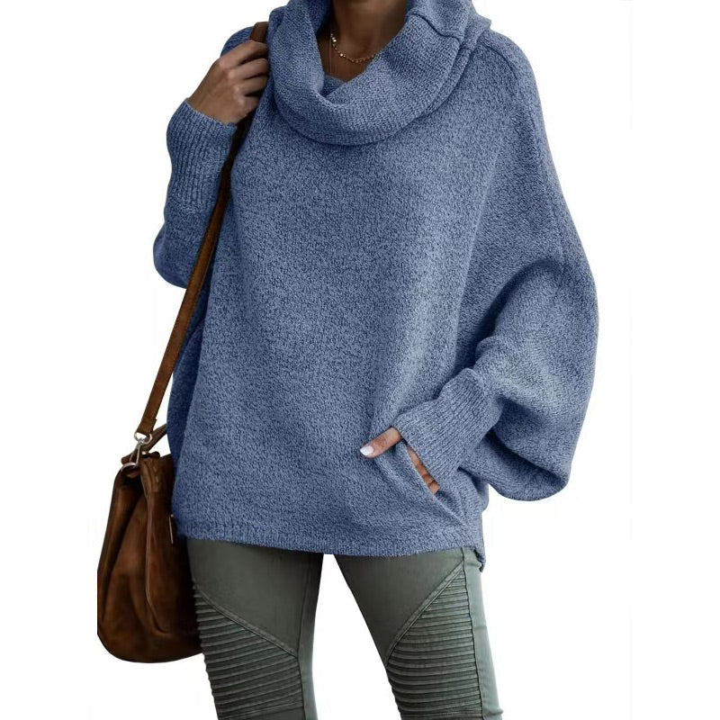 Hellohobot - Women's sweater with batwing sleeve neck and pocket