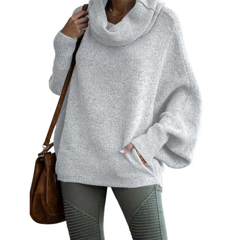 Hellohobot - Women's sweater with batwing sleeve neck and pocket