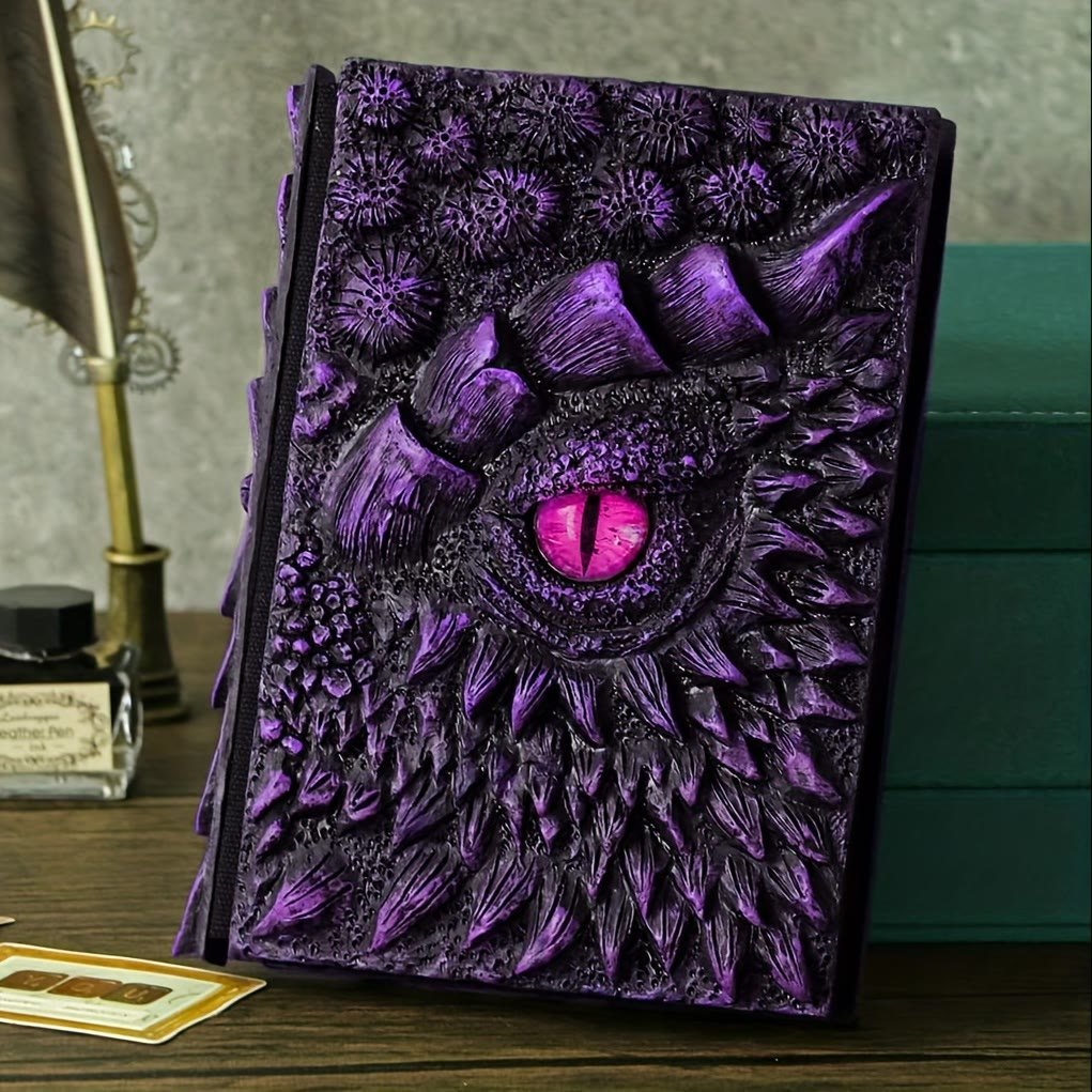 Hellohobot - Dragon Eye 3D Embossed Journal - Handmade Resin Engraved Notebook