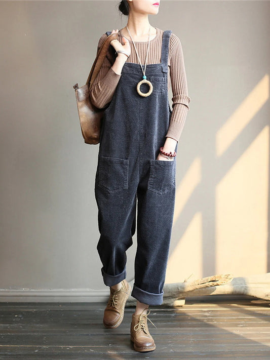 🔥Hot sale🔥Wide Leg Corduroy Overalls