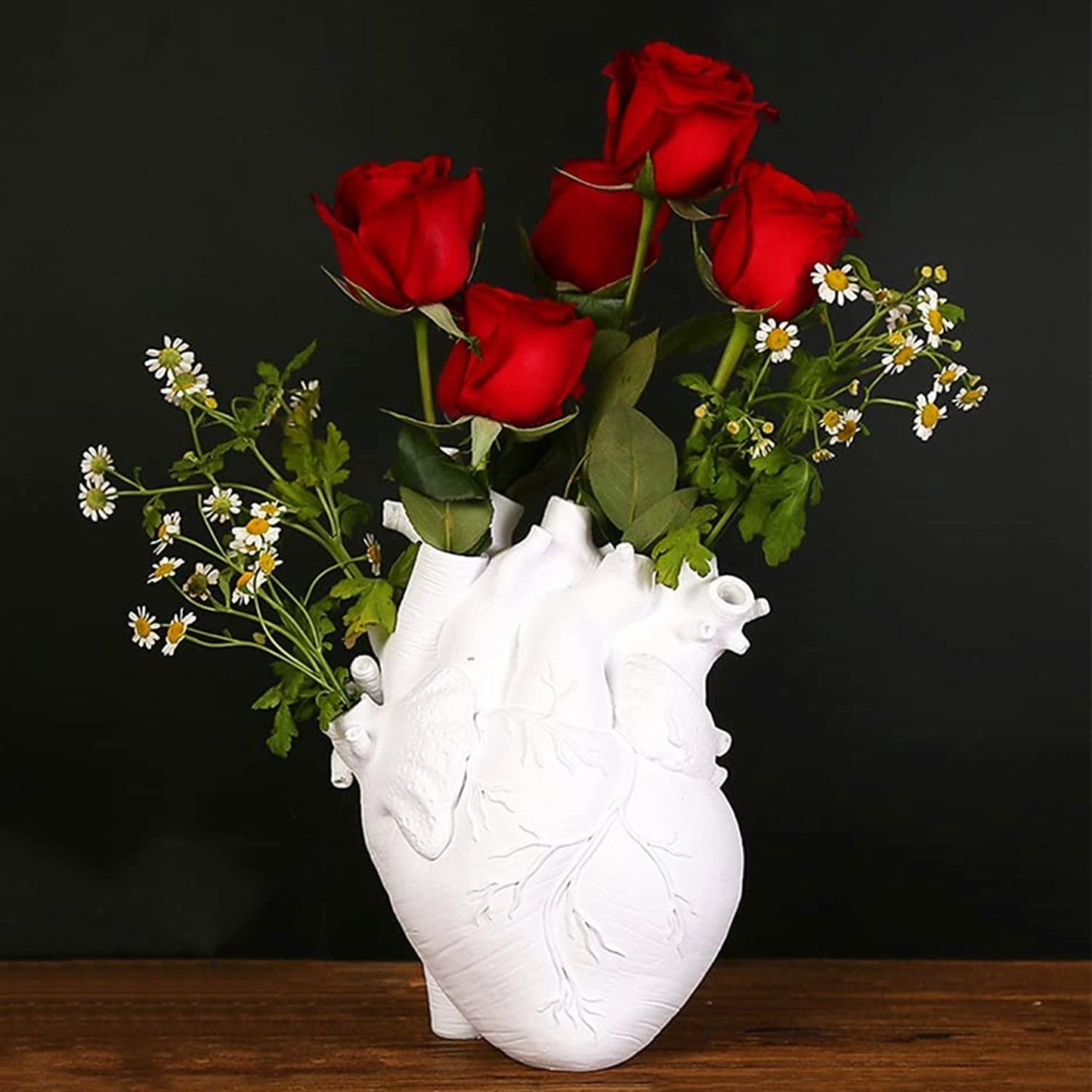 Hellohobot - White Heart Irregular Creative Art Vase