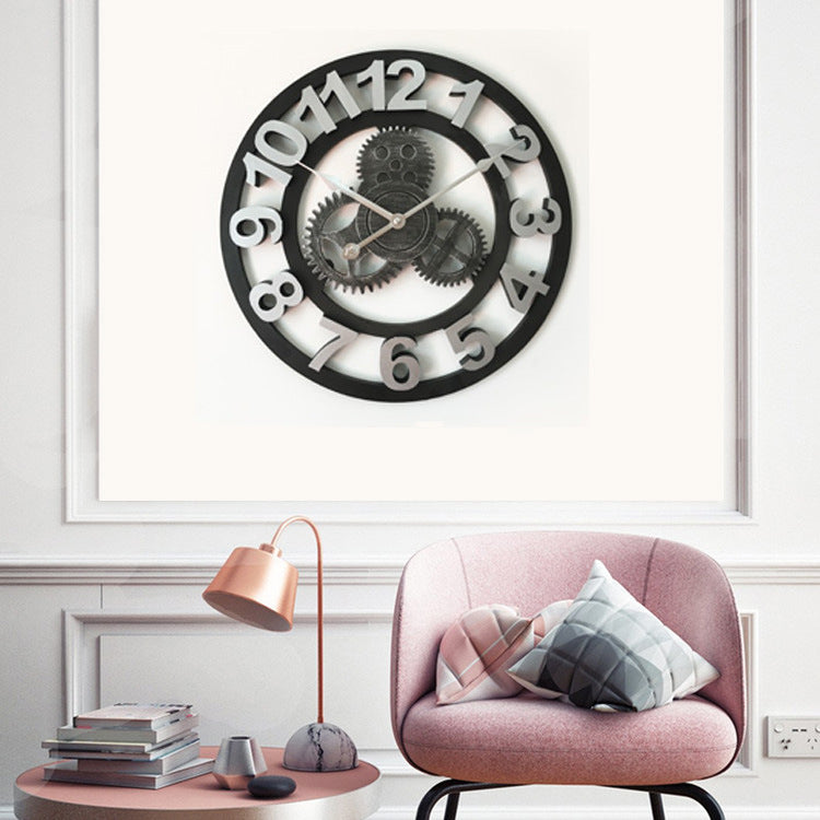 Hellohobot - Father's Day Gift-Wooden Vintage Wall Clock