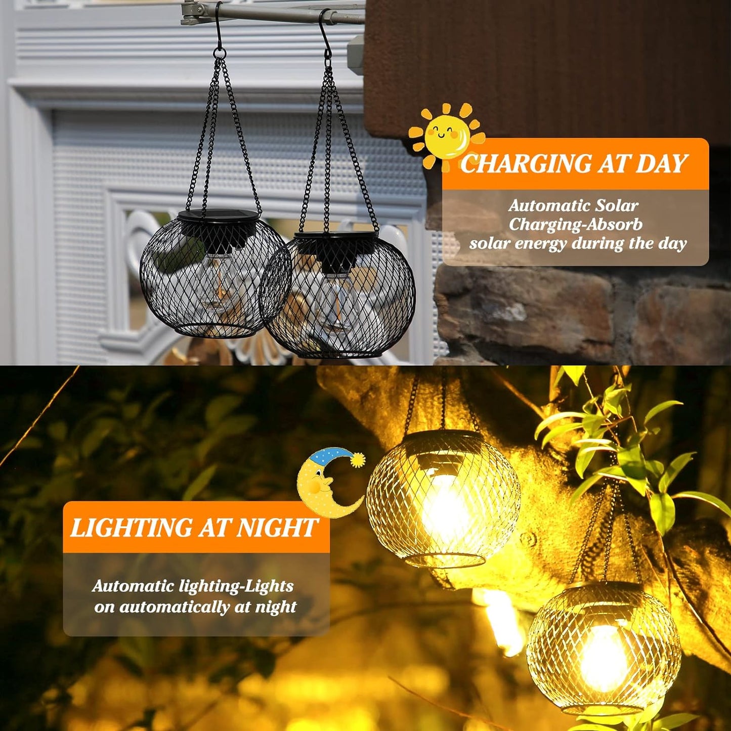 Hellohobot - Outdoor Garden Metal Hanging Lights