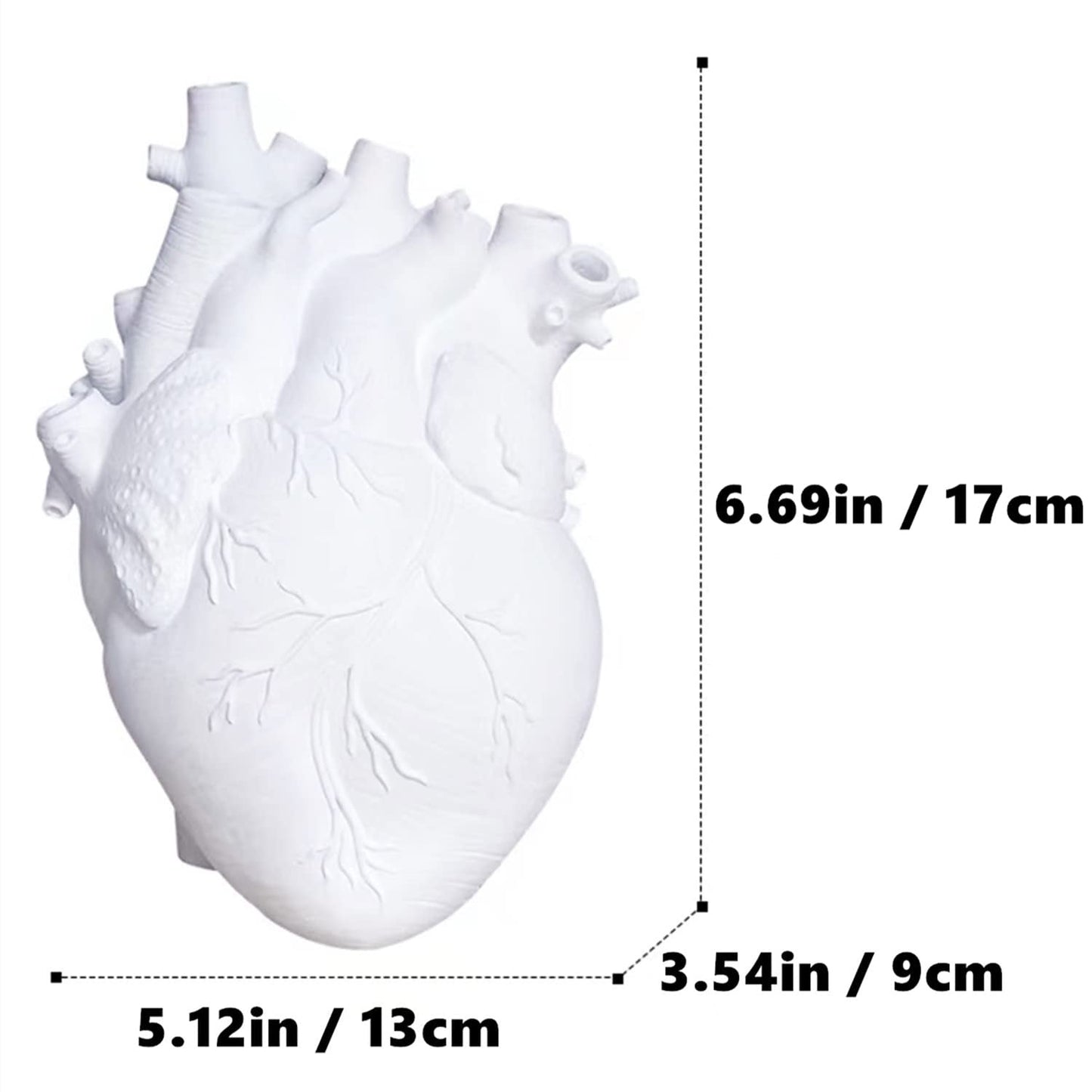 Hellohobot - White Heart Irregular Creative Art Vase