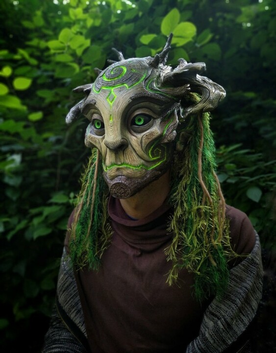 ✨Hot Sale🎁Green Man Forest Spirit Mask Costume Accessories Masks