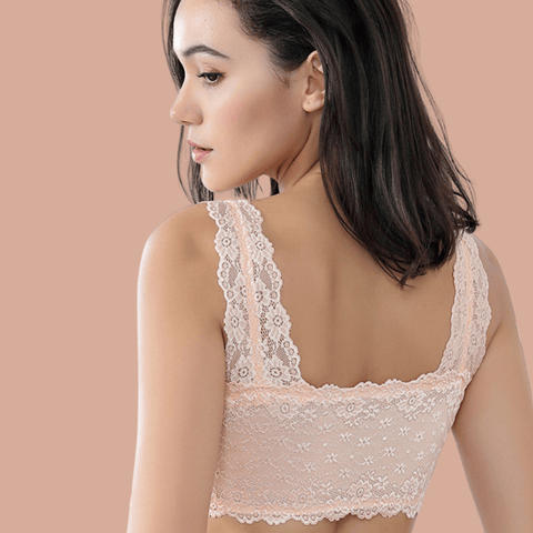 Hellohobot - Wireless lace front zip bra