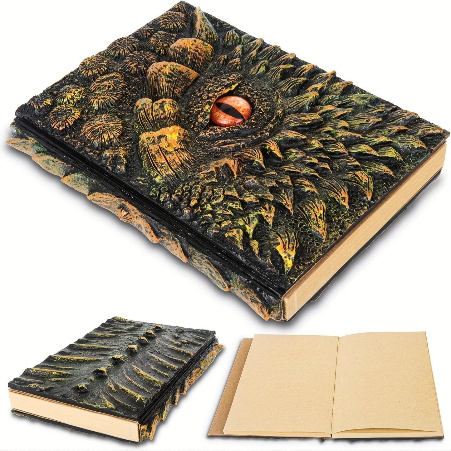 Hellohobot - Dragon Eye 3D Embossed Journal - Handmade Resin Engraved Notebook