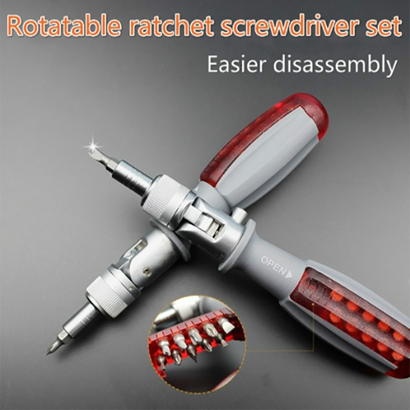 Hellohobot - Rotatable ratchet screwdriver set