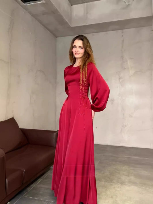 🔥Hot Sale🔥French Elegant Soft Elastic Cuff Long Dress