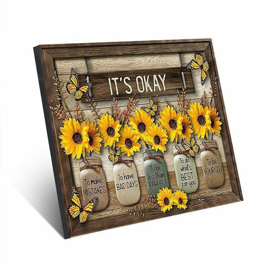 🔥Hot Sale🔥Butterfly Sunflowers Wall Art