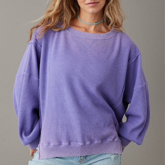 Hellohobot - Oversized Big Hug Waffle Sweatshirt