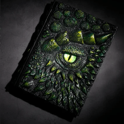 Hellohobot - Dragon Eye 3D Embossed Journal - Handmade Resin Engraved Notebook