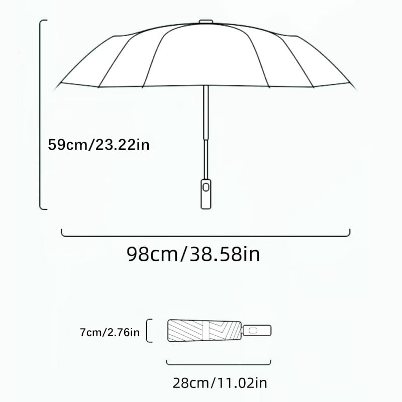 Hellohobot - Vintage Stained Glass Automatic Umbrella