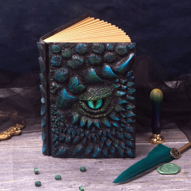 Hellohobot - Dragon Eye 3D Embossed Journal - Handmade Resin Engraved Notebook