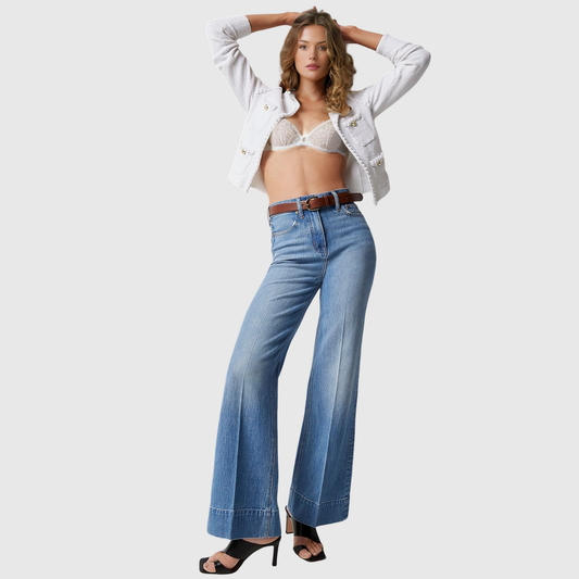 🔥Hot Sale🔥Tall Wide Leg Denim Trouser