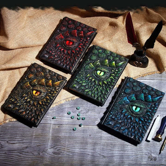 Hellohobot - Dragon Eye 3D Embossed Journal - Handmade Resin Engraved Notebook