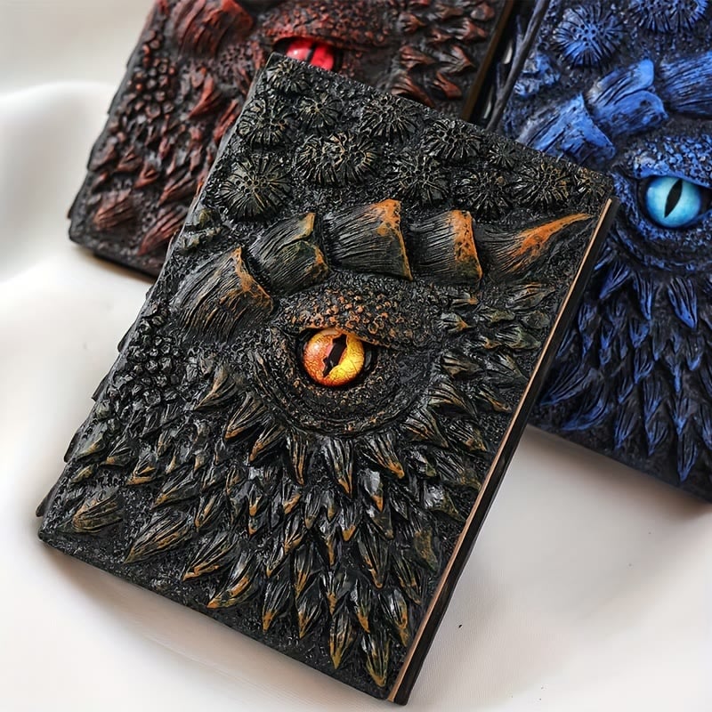 Hellohobot - Dragon Eye 3D Embossed Journal - Handmade Resin Engraved Notebook