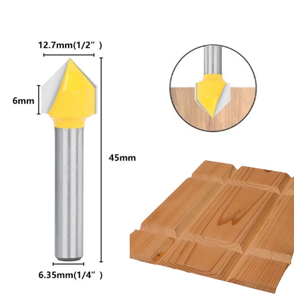 V-Groove Router Bit - 1/4" Shank