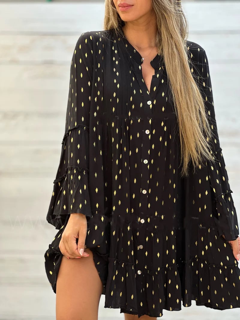 💃Huge Sale 53% OFF🔥Fashion Flared Sleeve Loose Fit Casual Dress