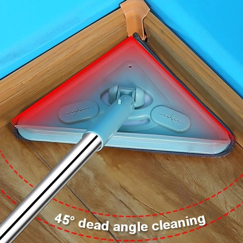 Multifunctional Rotatable Triangle Mop with Long Handle