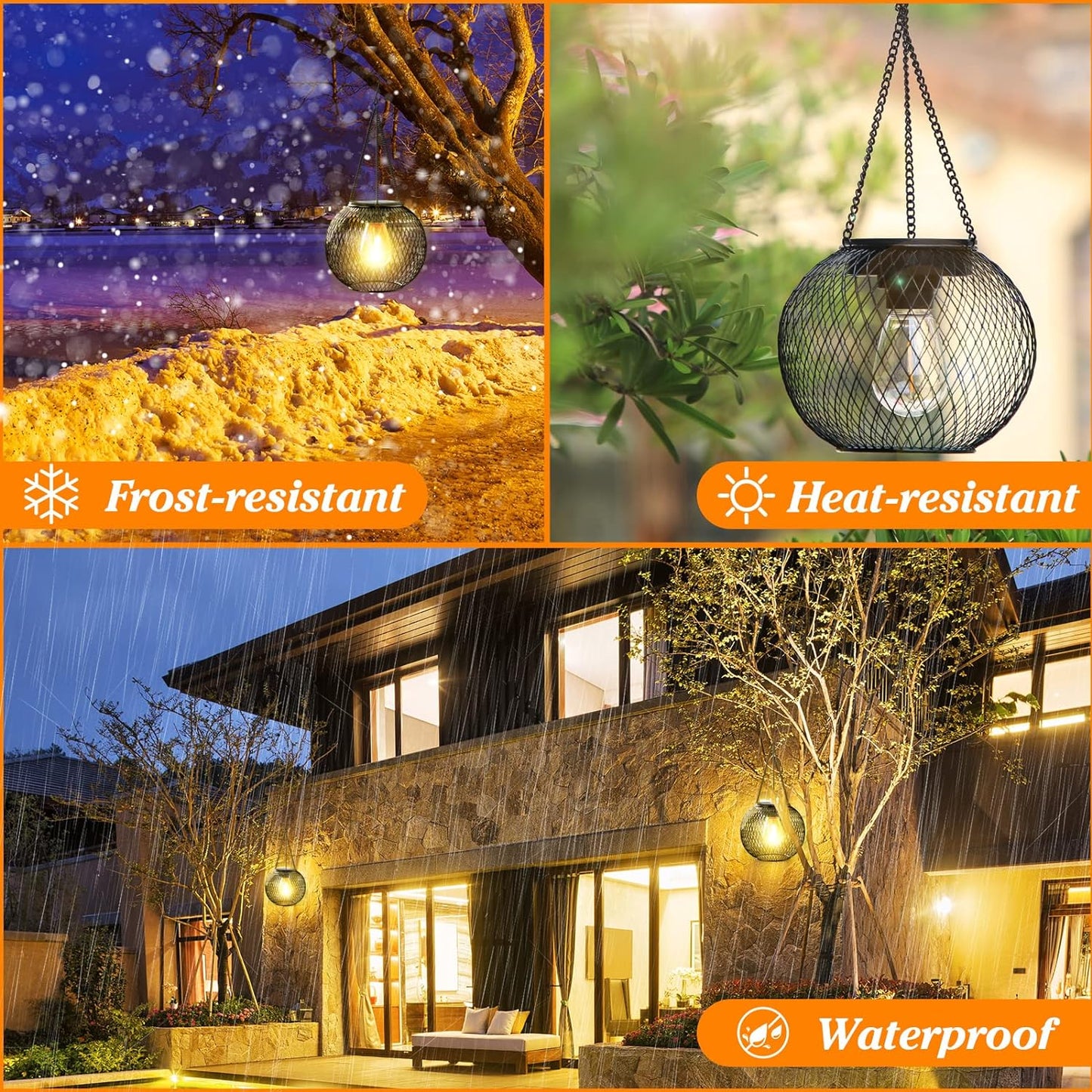 Hellohobot - Outdoor Garden Metal Hanging Lights