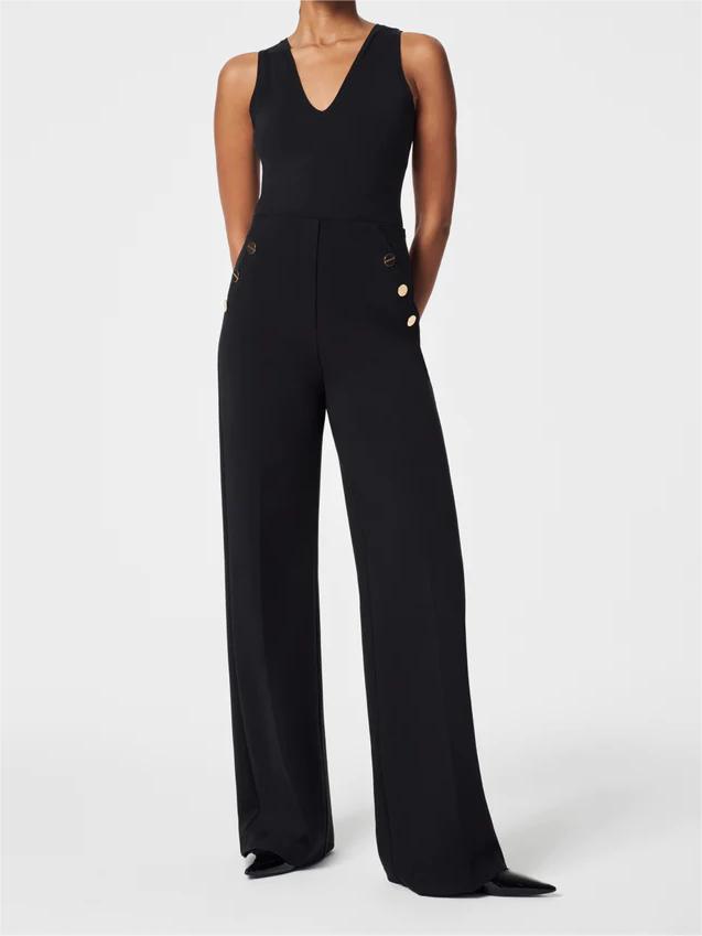 🔥Hot Sale🔥Tummy Control Button Wide Leg Pant