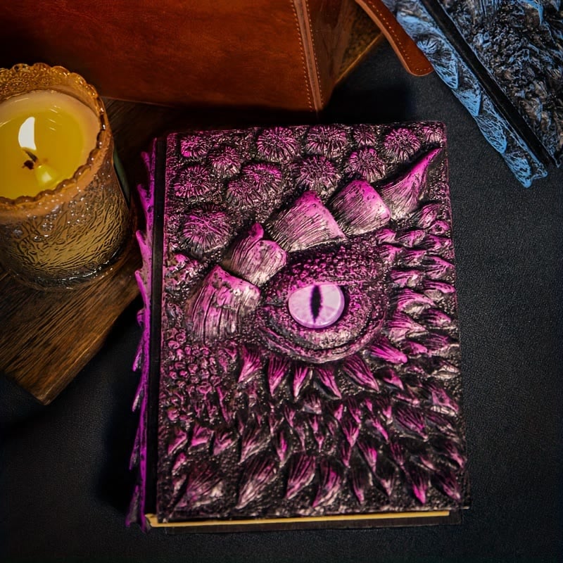 Hellohobot - Dragon Eye 3D Embossed Journal - Handmade Resin Engraved Notebook