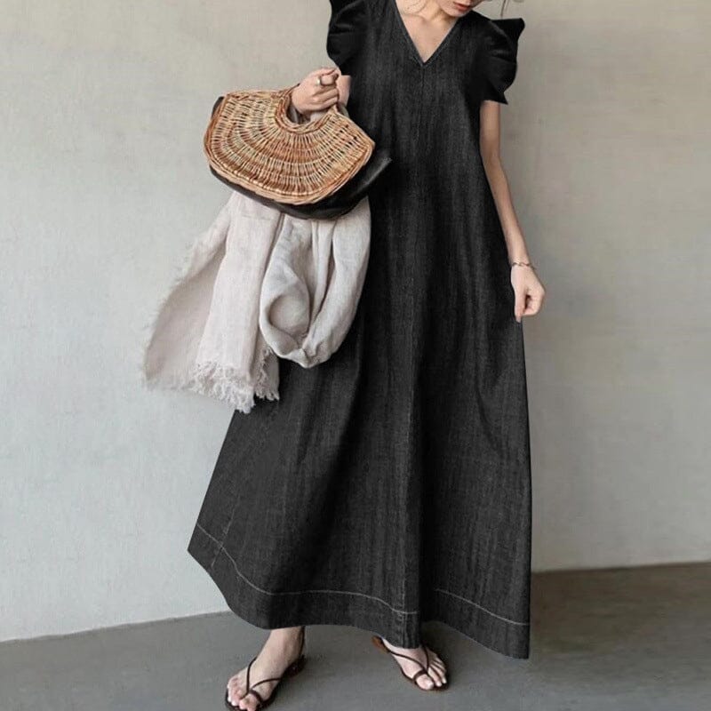 💃Huge Sale 53% OFF🔥Denim V-neck Long Dress