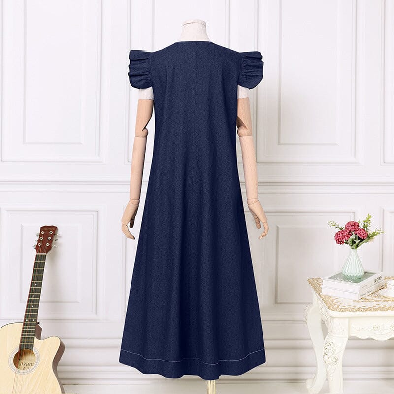 💃Huge Sale 53% OFF🔥Denim V-neck Long Dress