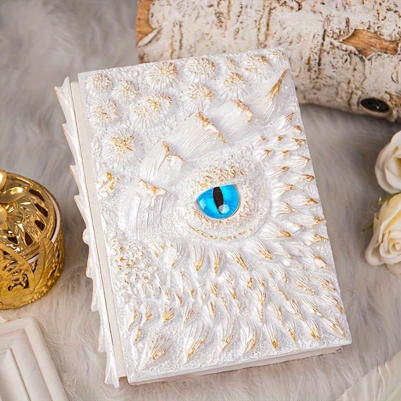 Hellohobot - Dragon Eye 3D Embossed Journal - Handmade Resin Engraved Notebook