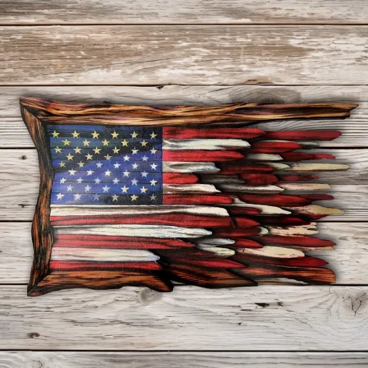 Hellohobot - Wooden American Flag