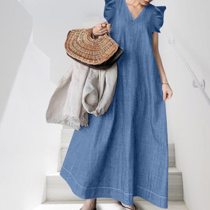 💃Huge Sale 53% OFF🔥Denim V-neck Long Dress