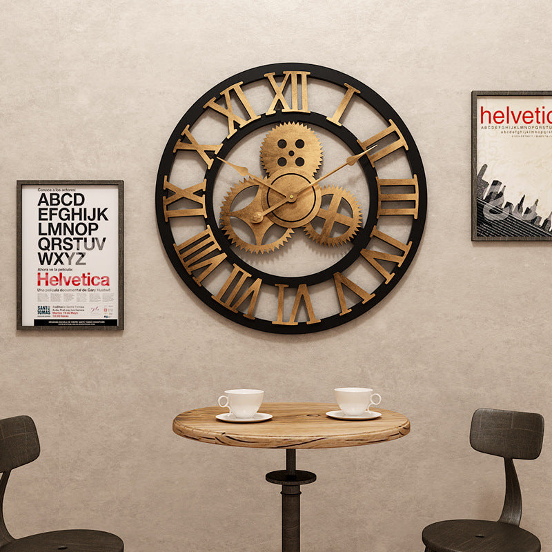 Hellohobot - Father's Day Gift-Wooden Vintage Wall Clock