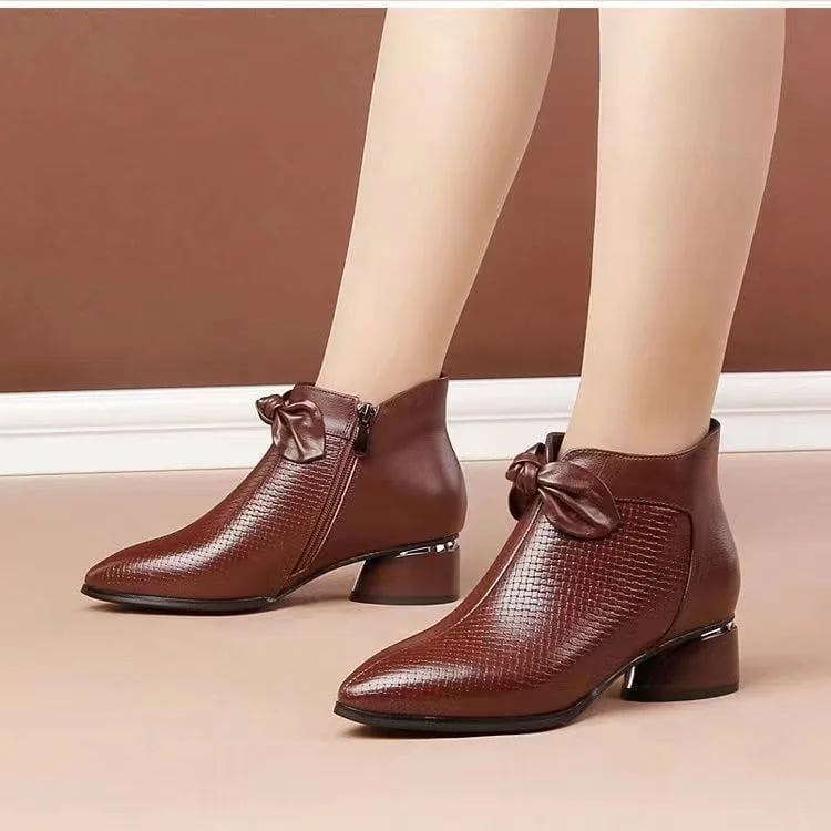 Hellohobot - Women's Fashion Genuine Leather High Heel Shoes