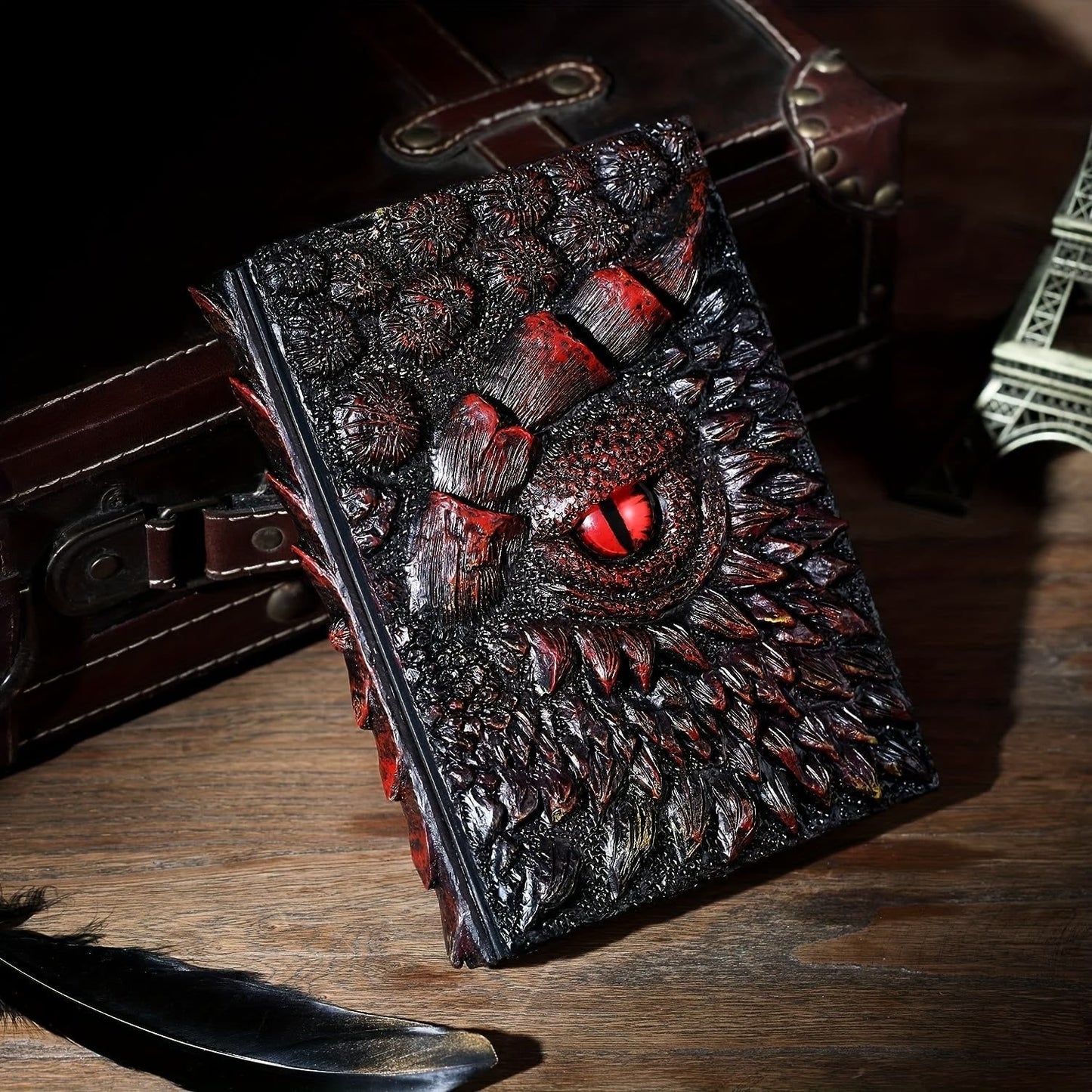 Hellohobot - Dragon Eye 3D Embossed Journal - Handmade Resin Engraved Notebook