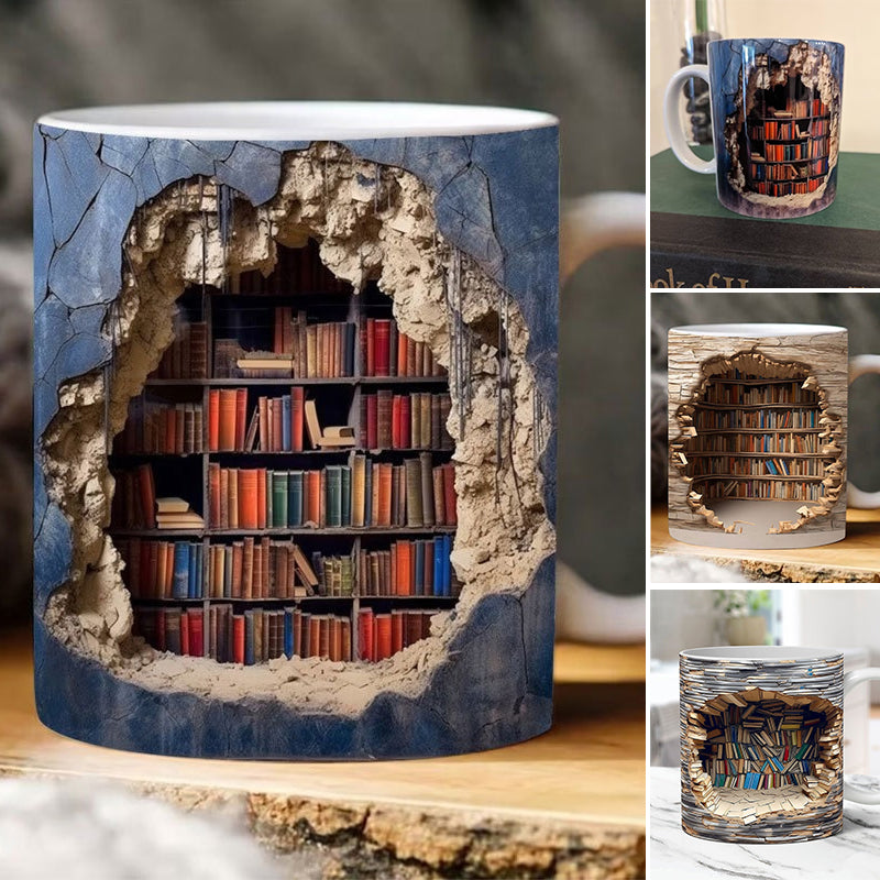 🔥Hot Sale🔥3D Bookshelf Mug