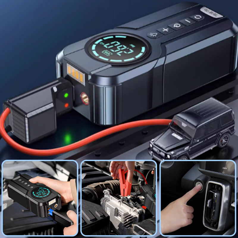 🔥Hot Sale🔥Car emergency starting power supply, air pump, power bank all-in-one machine